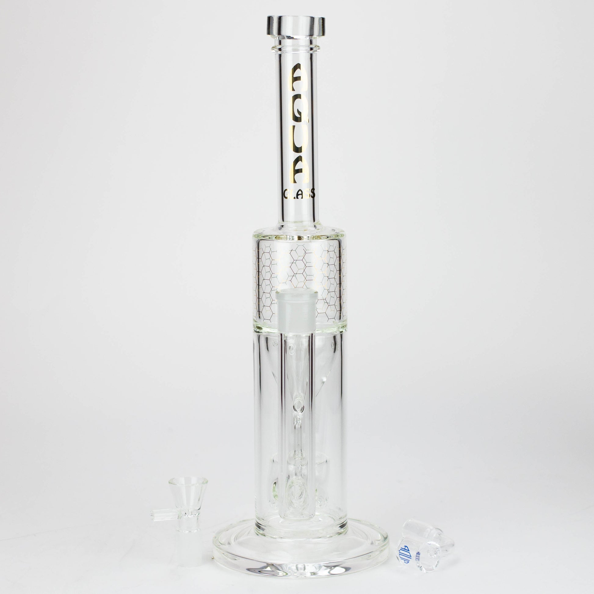 17" AQUA Glass 2-in-1 barrel diffuser glass bong [AQUA129]_1