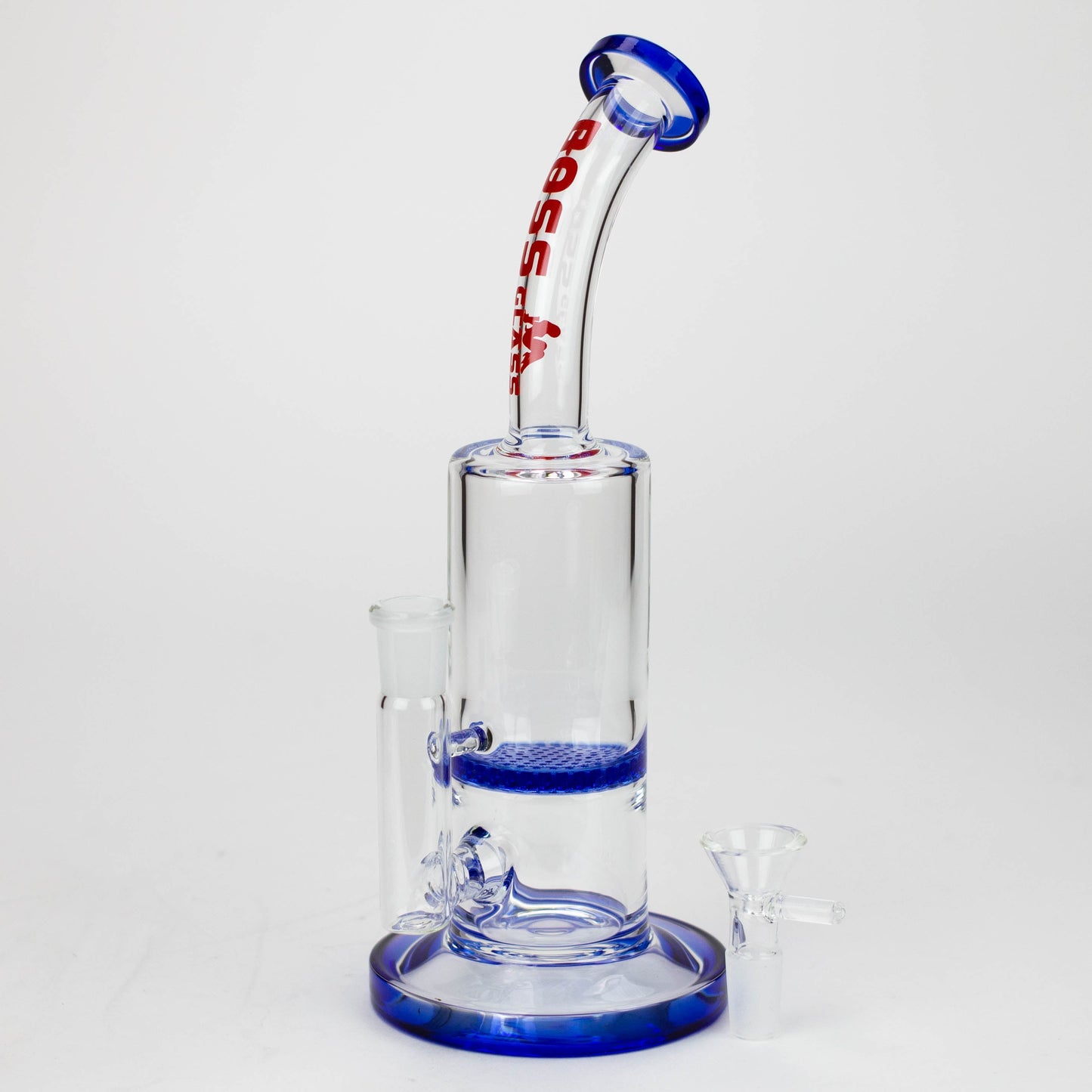 8" Honeycomb diffuser Bent neck glass bong [B12]_6