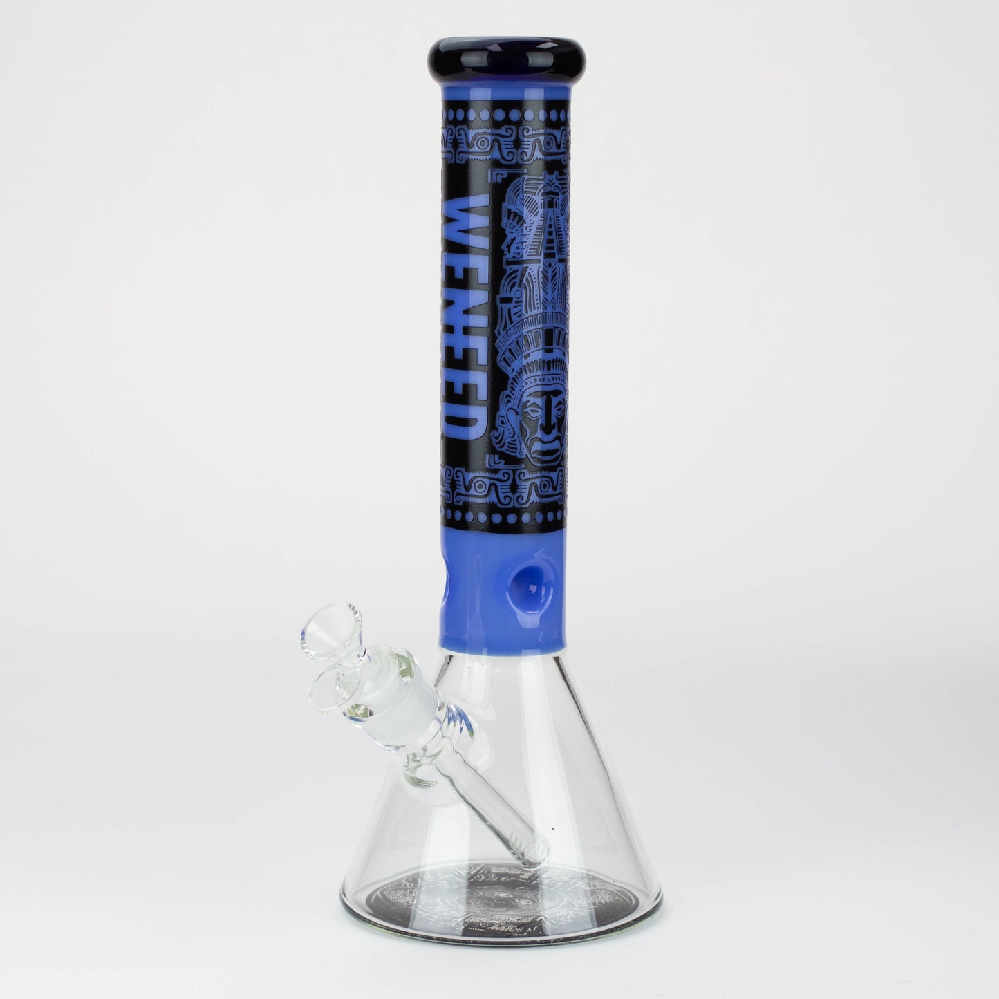 WENEED®-14" Weneed Frosted Aztec 7mm Glass Bong_5