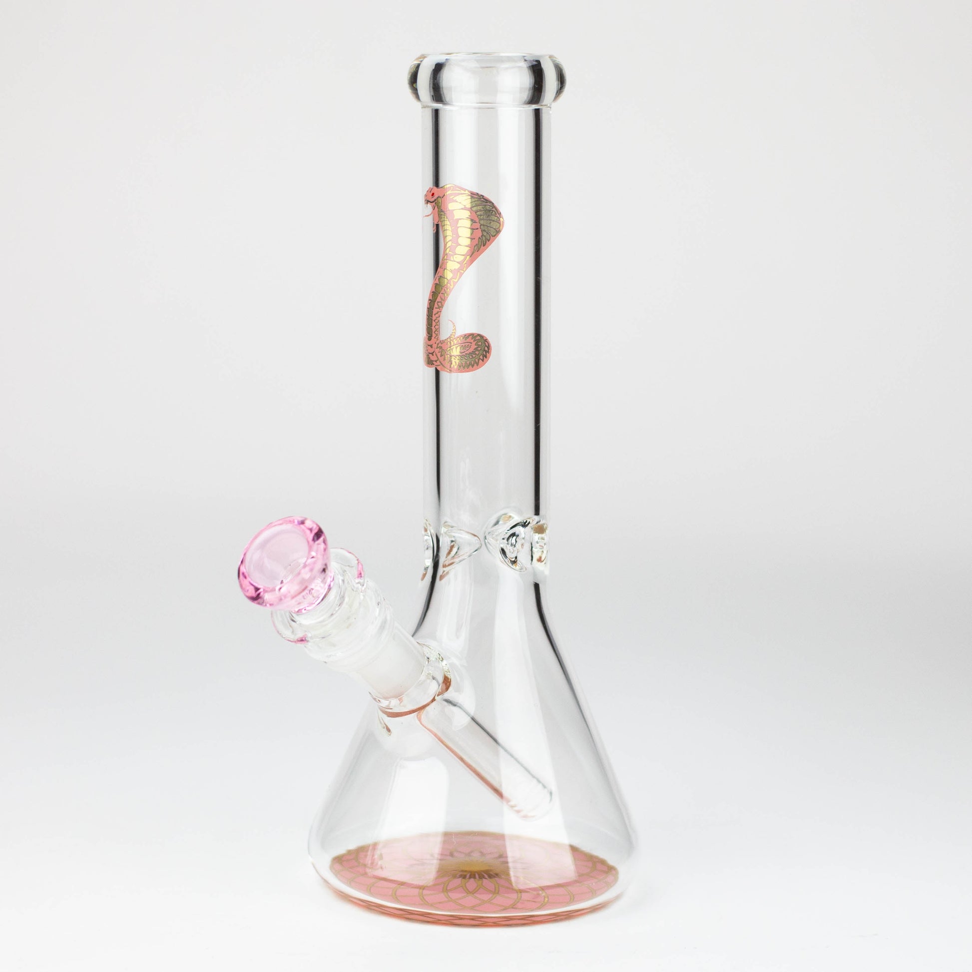 9.5" Gold Cobra beaker glass water bong (Wide)_7