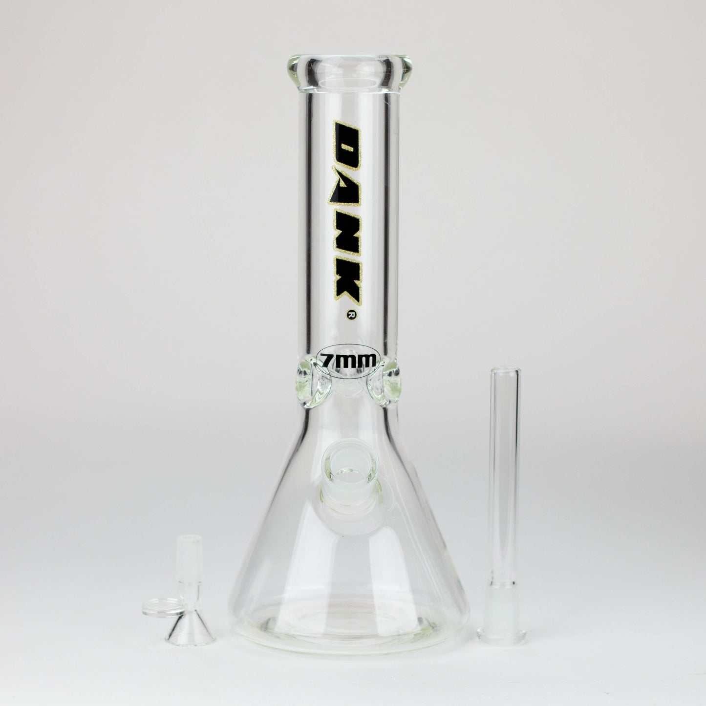 Dank -12" 7mm glass bong with Glitter Logo_1