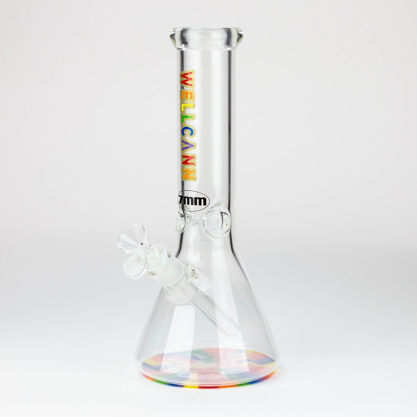 WellCann -12" 7mm glass bong with Glitter Logo_2