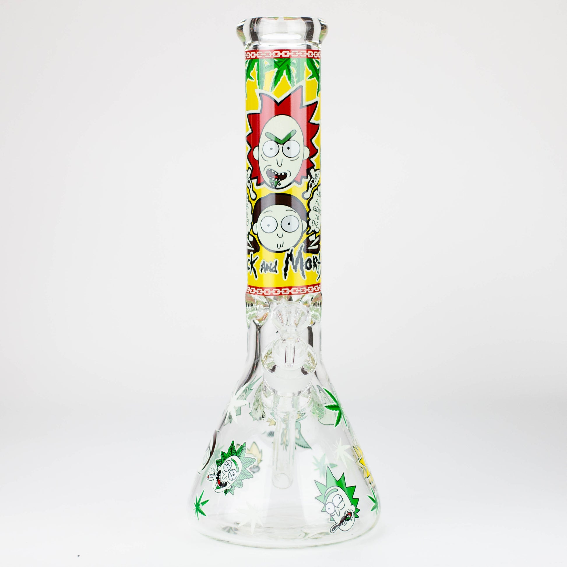 13.5” RM cartoon 9 mm glass Glow beaker water bong [GB21009]_4