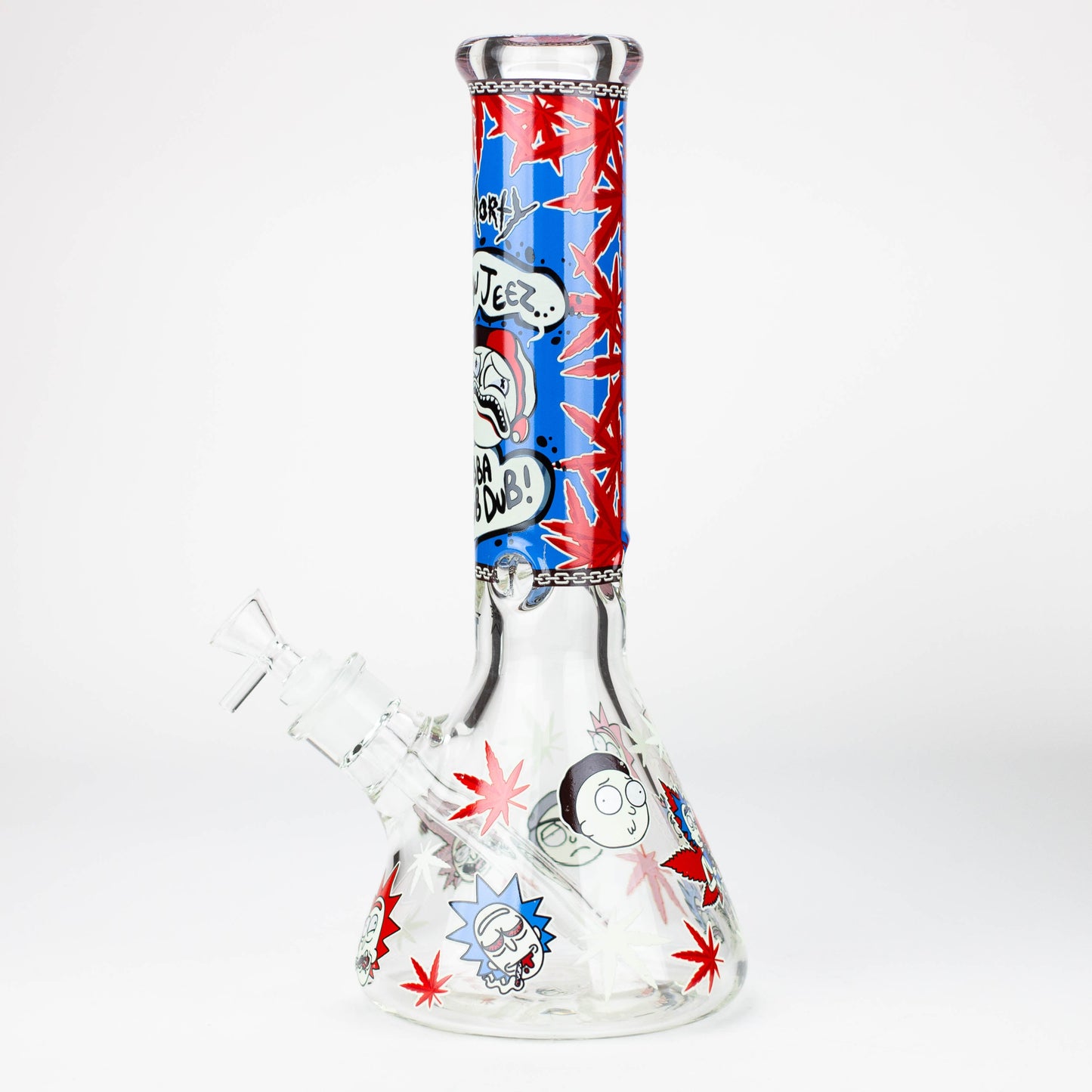 13.5” RM cartoon 9 mm glass Glow beaker water bong [GB21009]_9