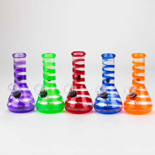 5" Assorted mini beaker glass water bong [PGWP-675]_0