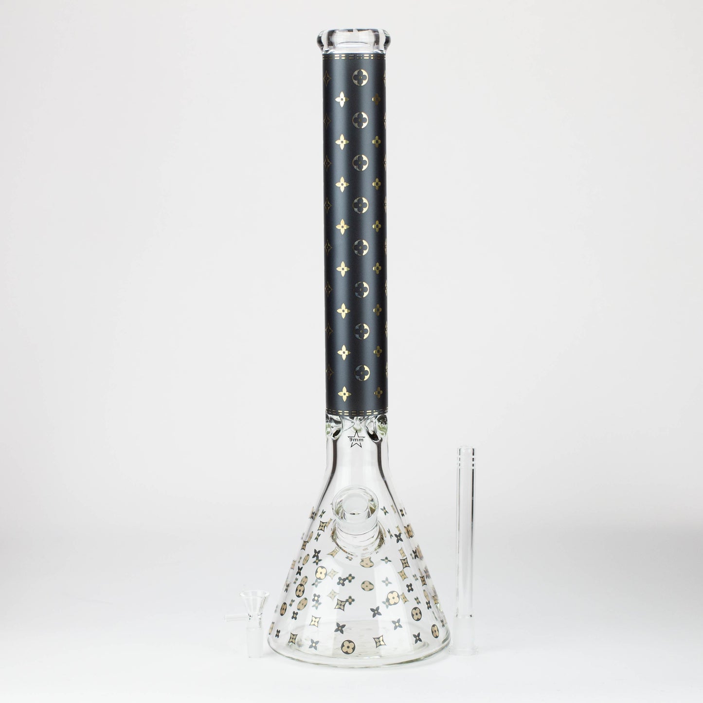 20" Luxury Patterned 9 mm glass water bong [GBT2103]_5