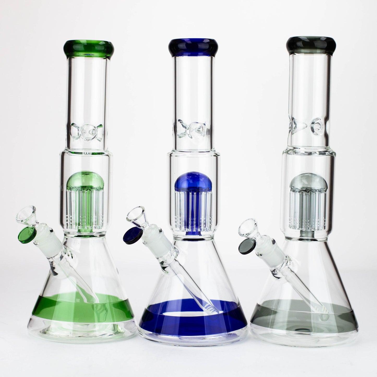 14" Single 8 arms perc, glass water bong [G01037]_0