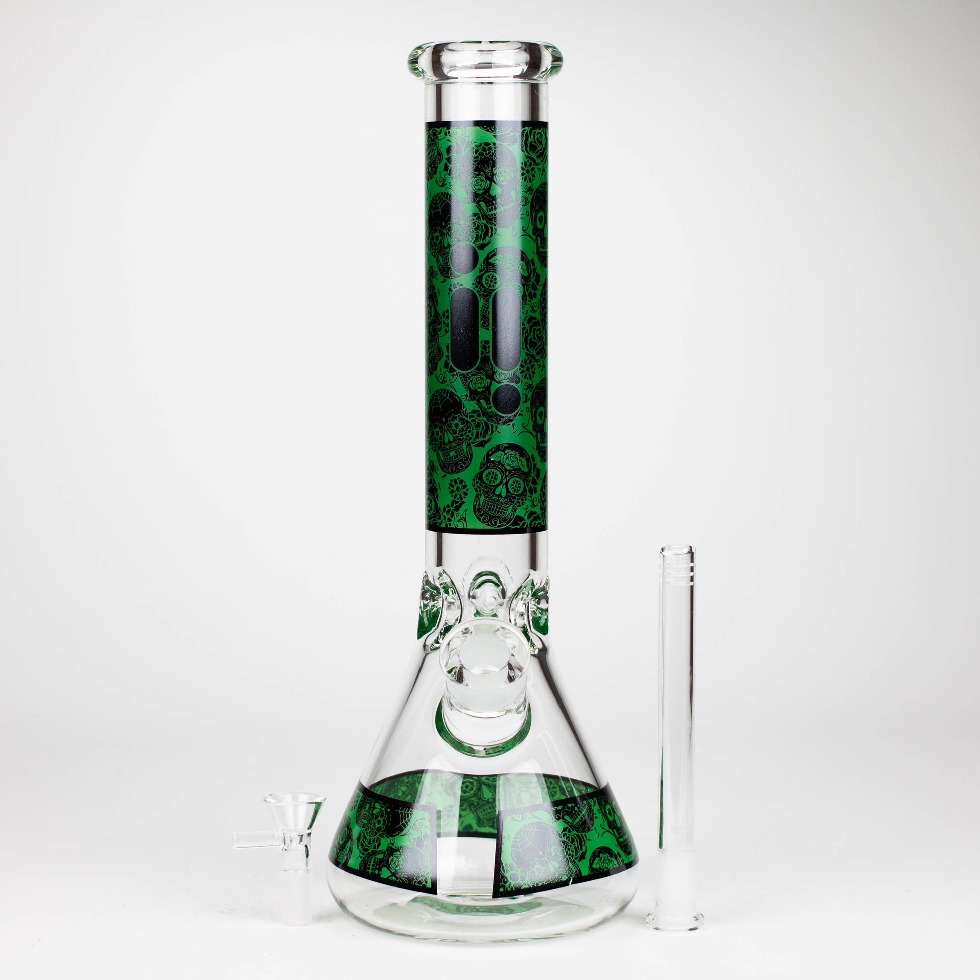 Infyniti | 14" Skull beaker 7 mm glass bong [GP1736B]_4