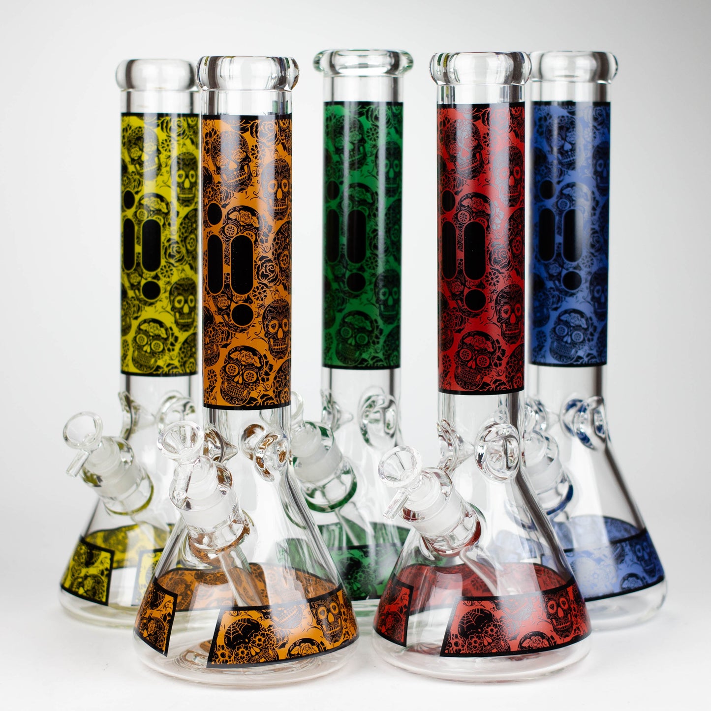 Infyniti | 14" Skull beaker 7 mm glass bong [GP1736B]_0