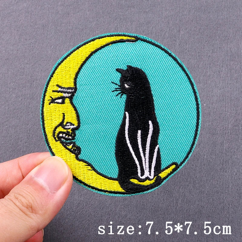 Miko Magic Patch Iron On Patches For Clothing Embroidered Patches For Clothes Witchcraft Fusible Embroidery Patch Sticker Badges