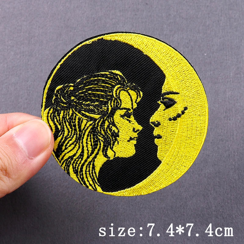 Miko Magic Patch Iron On Patches For Clothing Embroidered Patches For Clothes Witchcraft Fusible Embroidery Patch Sticker Badges