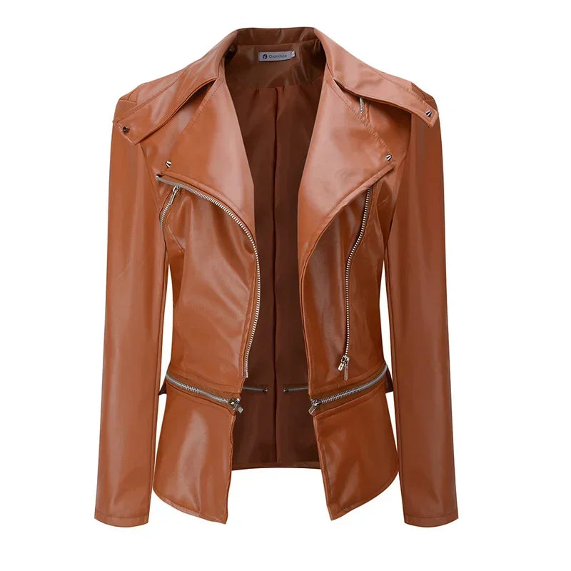 Autumn Women faux Leather Gothic Jacket