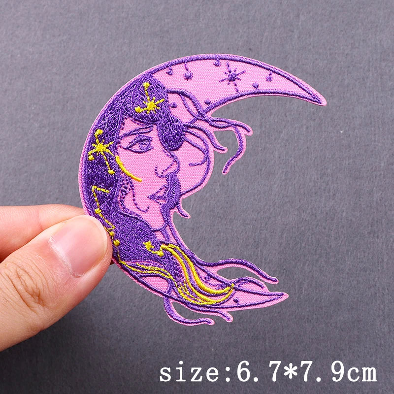 Miko Magic Patch Iron On Patches For Clothing Embroidered Patches For Clothes Witchcraft Fusible Embroidery Patch Sticker Badges