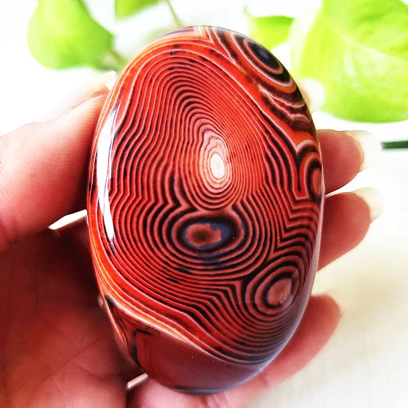 Natural Stone Real Sardonyx Agate Palm Hand Play Witchcraft Supplies Meditation Spiritual Decor Home Decoration Healing Crystals