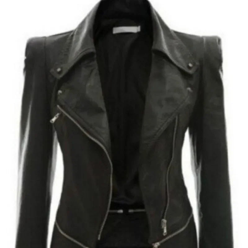 Autumn Women faux Leather Gothic Jacket