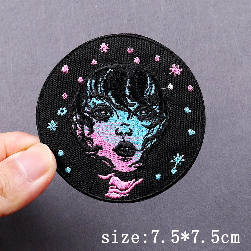 Miko Magic Patch Iron On Patches For Clothing Embroidered Patches For Clothes Witchcraft Fusible Embroidery Patch Sticker Badges