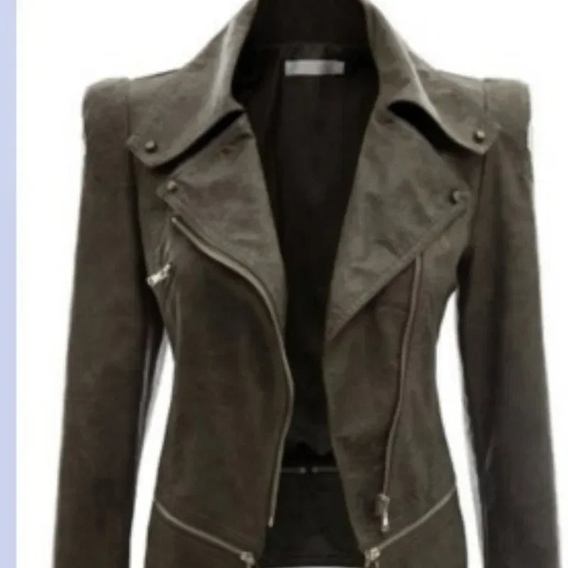 Autumn Women faux Leather Gothic Jacket