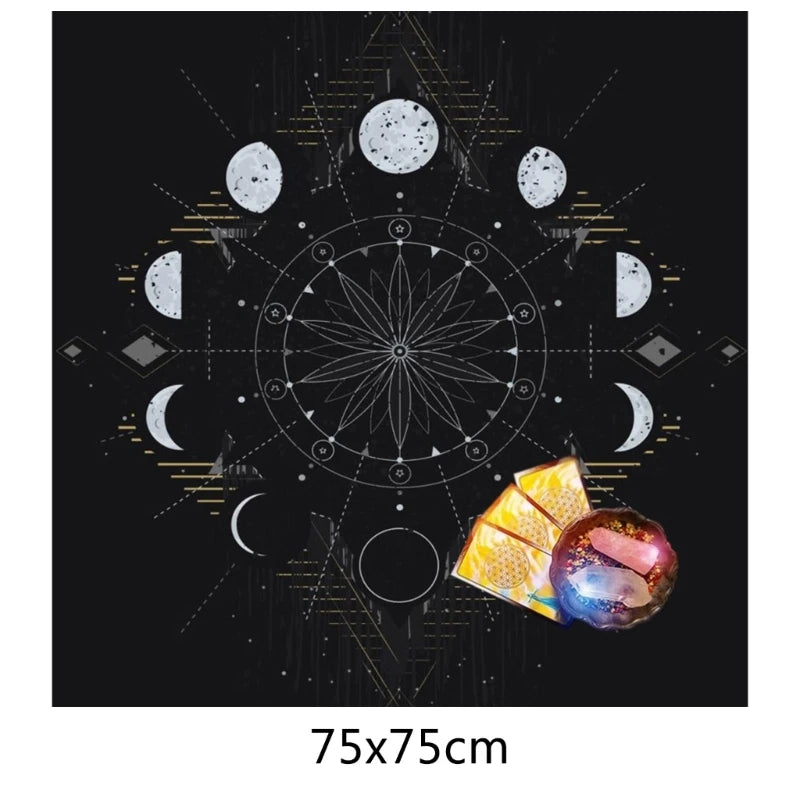 Moon Phases Astrologys Altars Cloth Tarot Tablecloth Divinations Cards Table Cloth Tapestry Decor Witchcraft Supplies